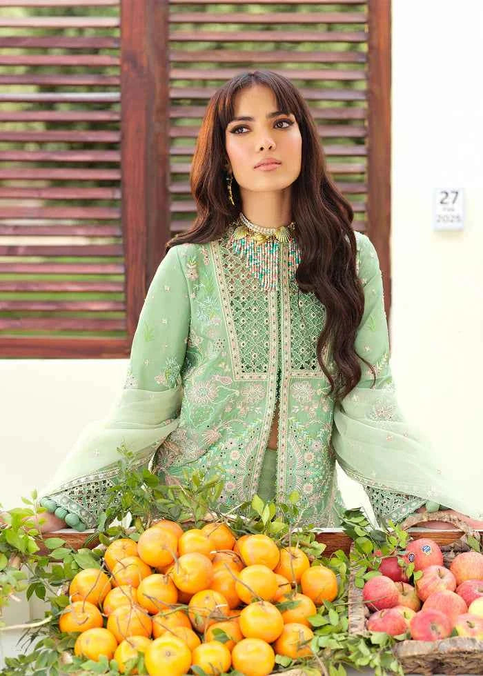 luxury clothing with our designer lawn dresses. AMIRAH is collections with premium lawn, intricate embroidery, and customisable as women fashion trends. Green Colour lawn Fabric