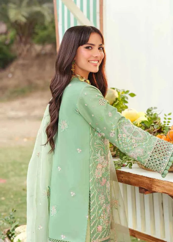 luxury clothing with our designer lawn dresses. AMIRAH is collections with premium lawn, intricate embroidery, and customisable as women fashion trends. Green Colour lawn Fabric