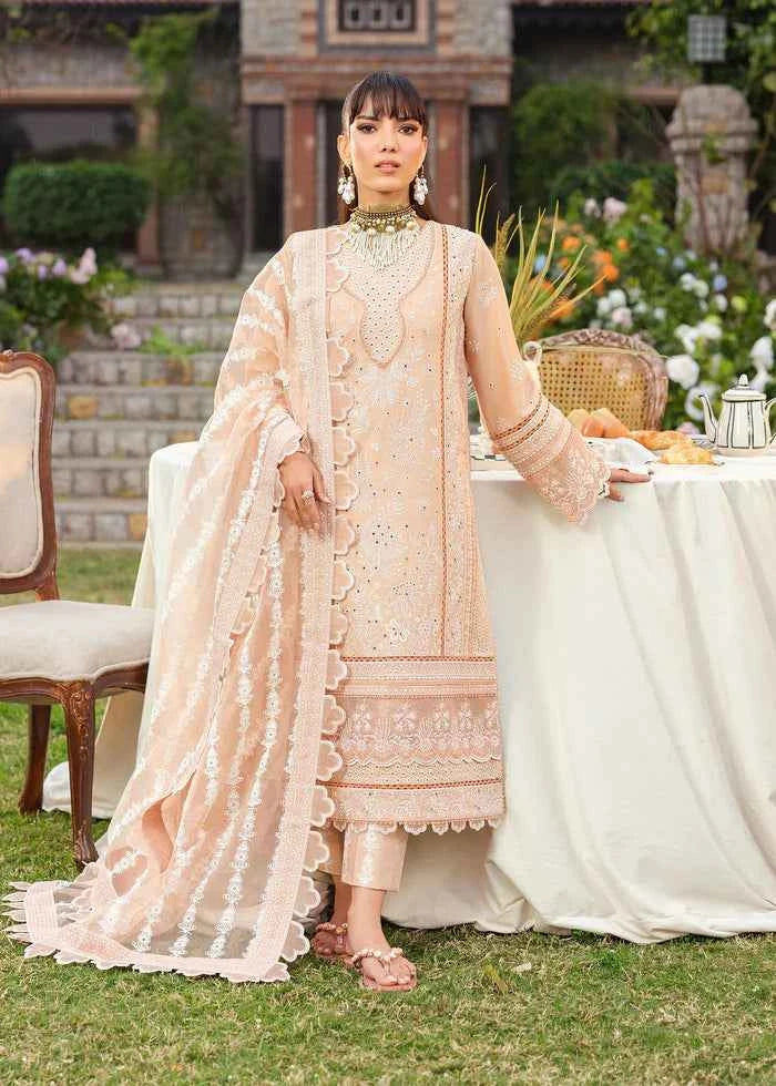 luxury clothing with our designer lawn dresses. AMIRAH is collections with premium lawn, intricate embroidery, and customisable as women fashion trends. Peach Pink Colour lawn Fabric