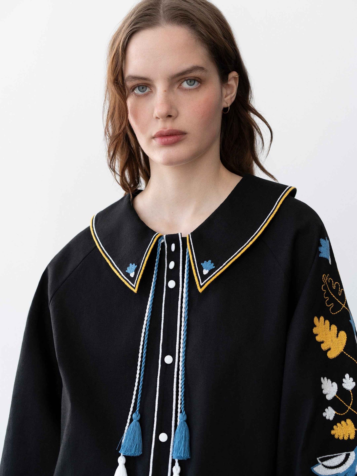 BLACK PEARL - Embroidered Shirt - AYRA