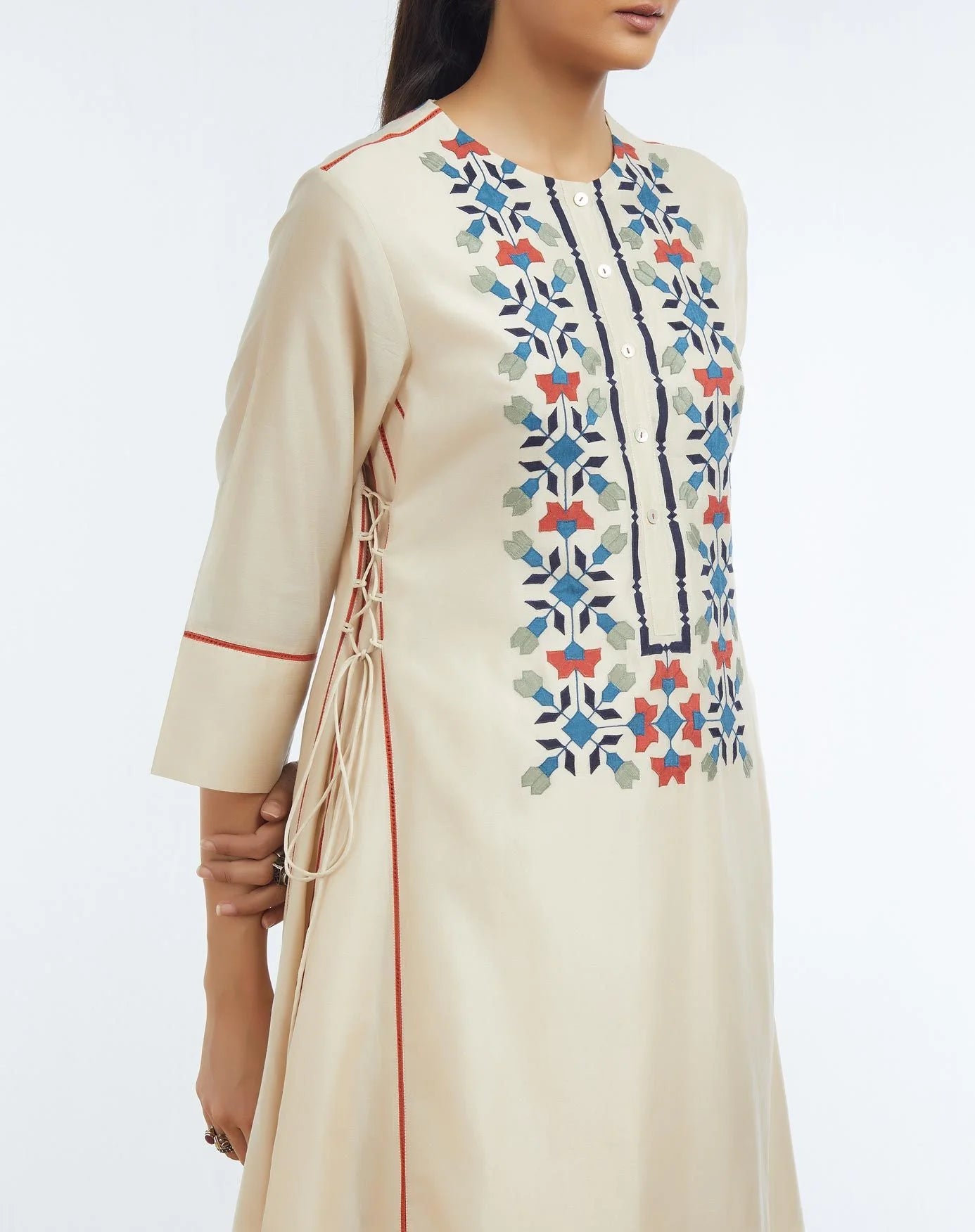 SOHNI 01 - Floral Appliqué' A-line Dress