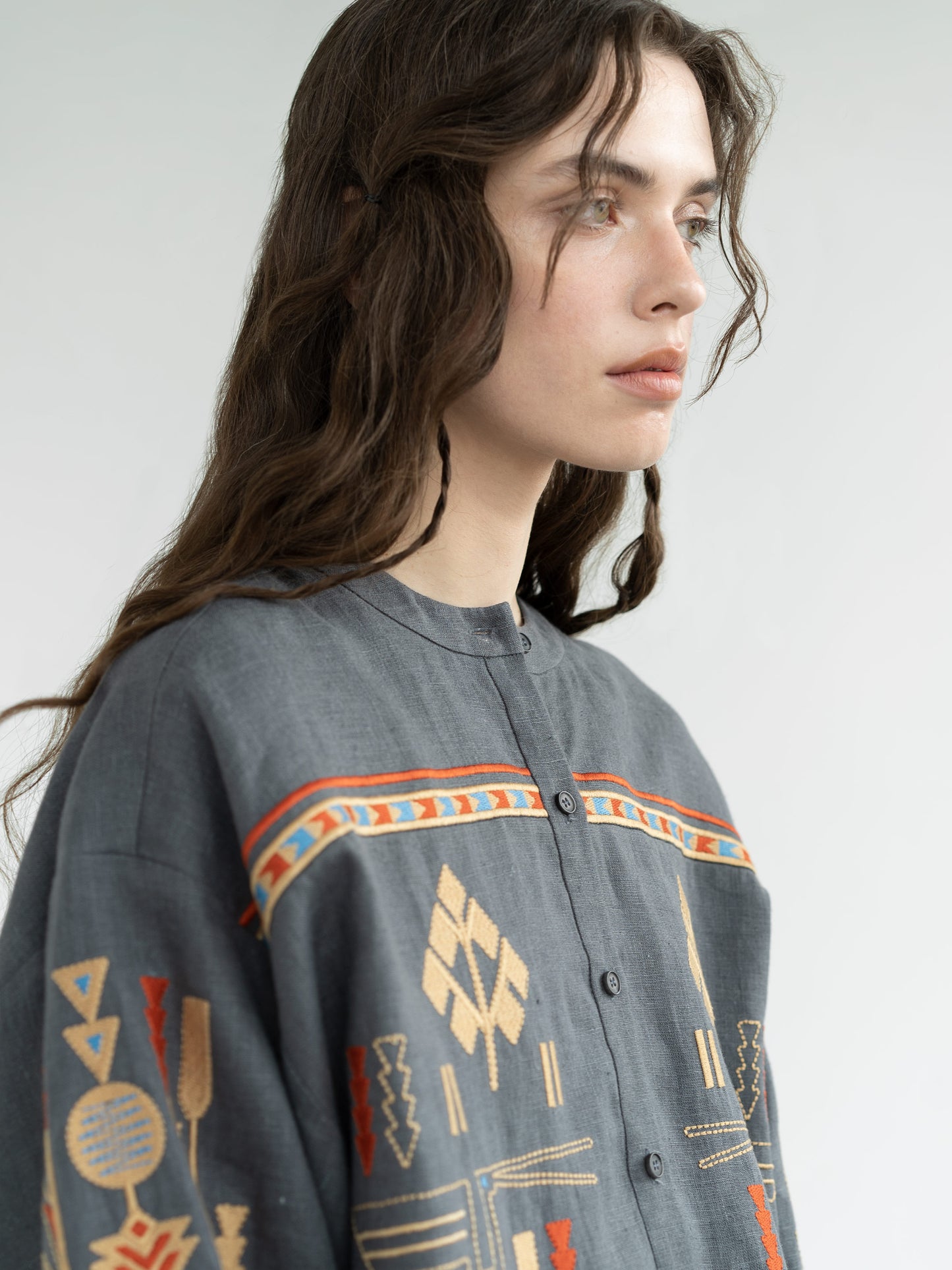 MOONSTONE- Embroidered Shirt