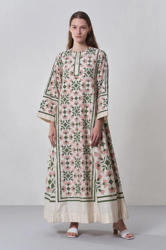 JASMINE 02 - Floral Aline Long Dress