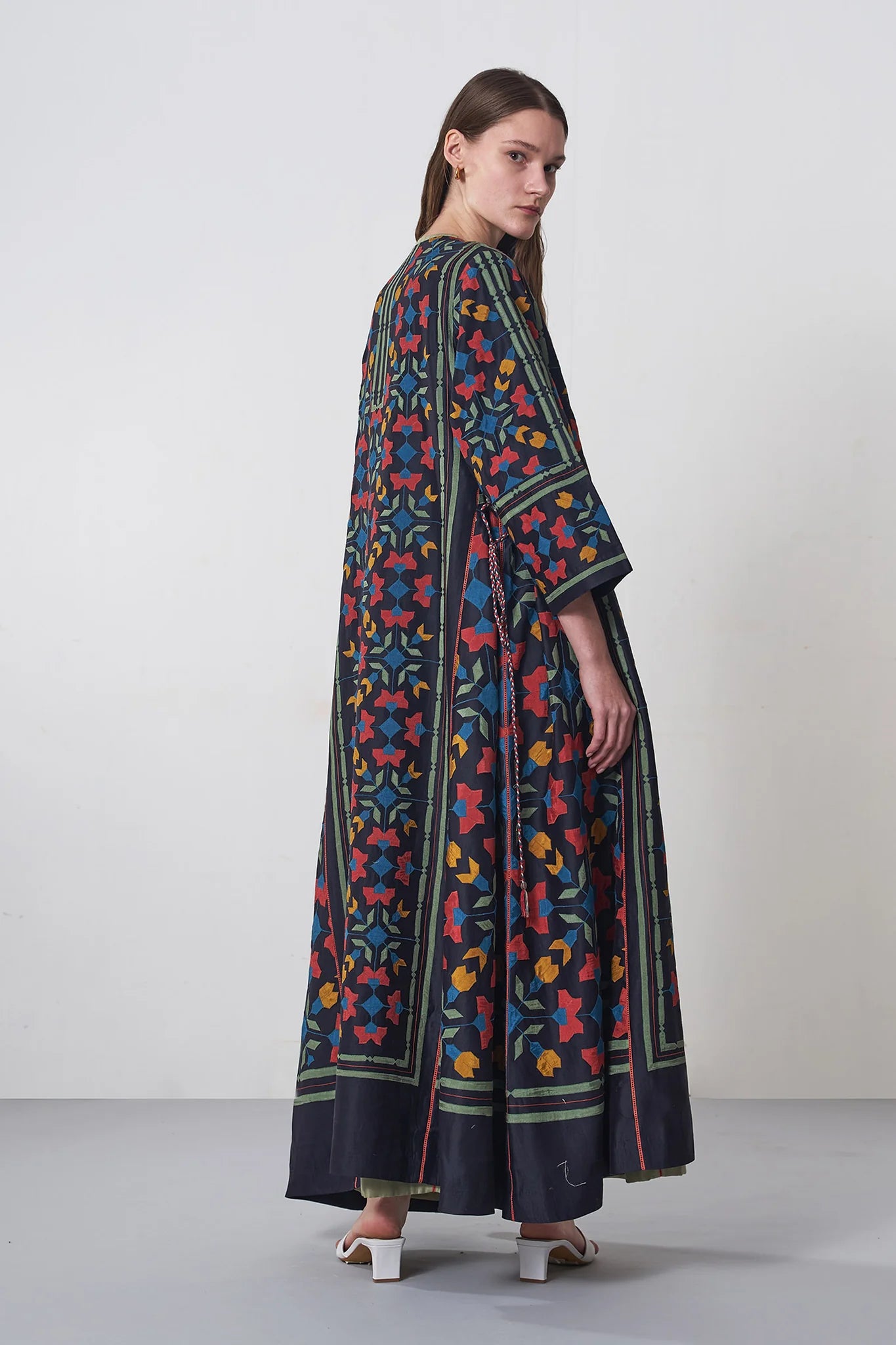 AMEENAH 03 - Floral Aline Long Dress