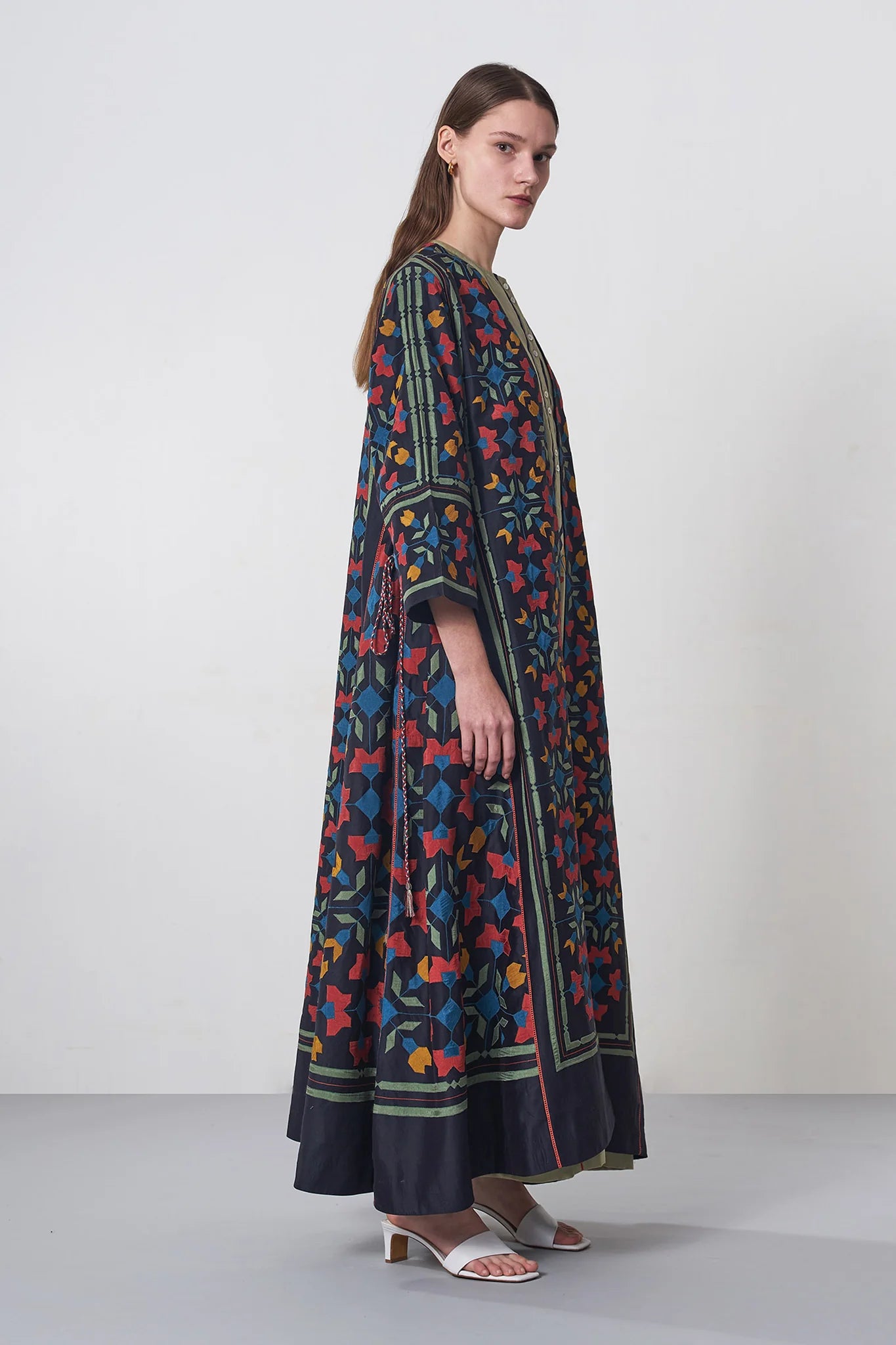 AMEENAH 03 - Floral Aline Long Dress