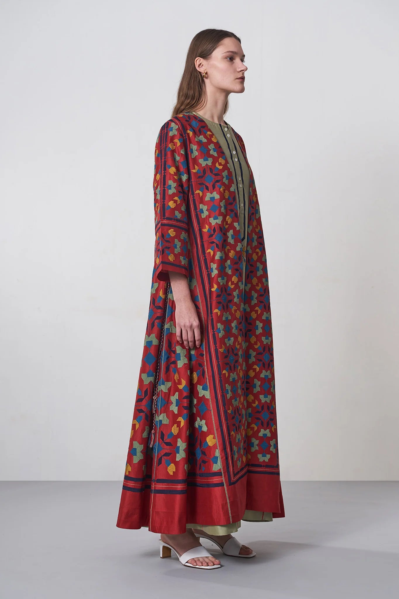 AMEENAH 02 - Floral Aline Long Dress