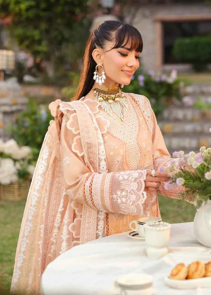 luxury clothing with our designer lawn dresses. AMIRAH is collections with premium lawn, intricate embroidery, and customisable as women fashion trends. Peach Pink Colour lawn Fabric