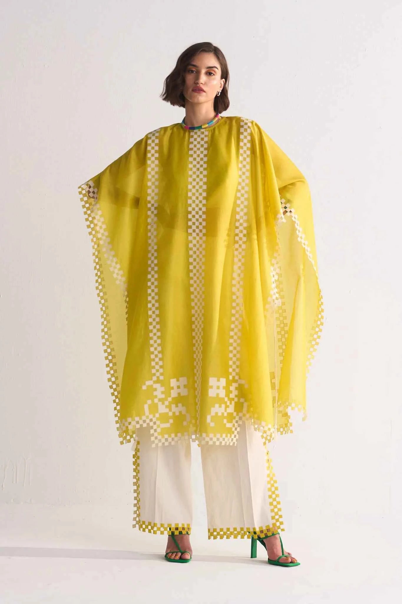 HEER - Yellow Applique dress.