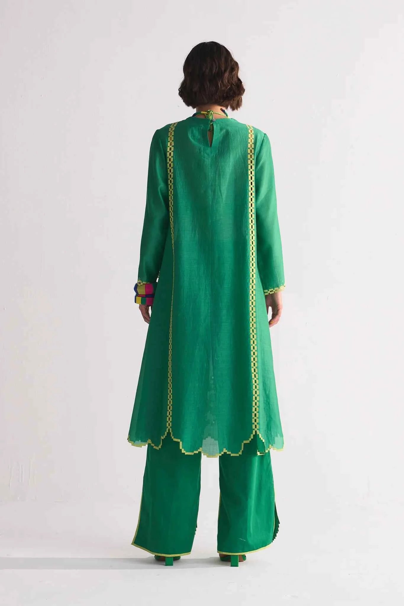 HEER - Green Embroidered Shirt & Trouser.