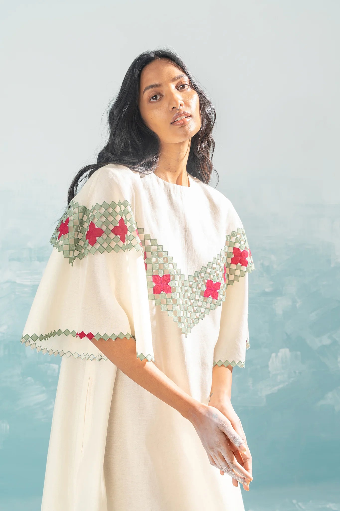 MISAR 05 - Cape Appliquè Dress 